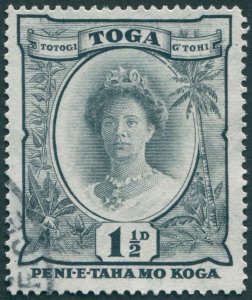 Tonga 1935 1½d grey-black SG56 used