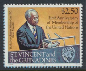 St. Vincent  SC# 634B  MNH UN Prime Minister  1981  see detail & scan