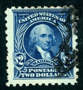 US Stamp #479 James Madison $2.00 - USED - CV $40.00