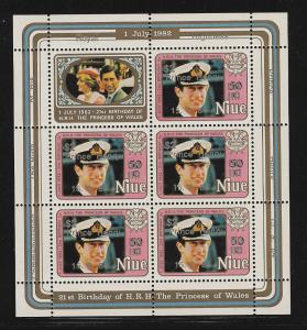Niue 1984 surcharged Prince Henry  sheet mnh sc 456