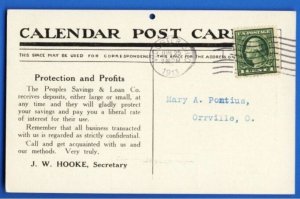 POSTAL HISTORY USA - WOOSTER, OHIO 1913 CDS - postcard