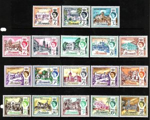 Bermuda-Sc#175-91- id7-unused NH QEII definitive set-Local buildings-1962-65-