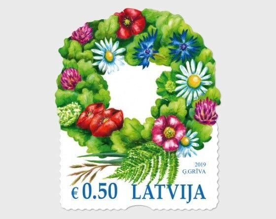 H01 Latvia 2019  Ligo Wreath MNH Postfrisch