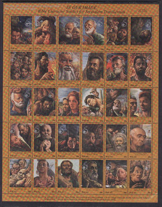 Palau-Scott#461-unused NH sheet-Jerusalem Trimillennium-Israel '98