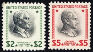 833-834, Mint VF LH $2 & $5 High Value Stamps CV $91 * Stuart Katz