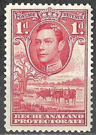 Bechuanaland Protectorate 1938 Mint Stamp Scott #125 King George VI 1d