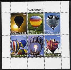 KARJALA - 1999 - Ballooning - Perf 6v Sheet - Mint Never Hinged - Private Issue