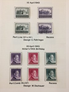 German Occupation Poland 1942/44 MH Used on Pages (Apx 95+ Items) SK699 