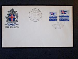 Iceland 1958 Flag Series FDC / Unaddressed / Cacheted - Z4813