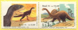 2319A Brazil 45cr/350cr Dinosaurs, MNH pair
