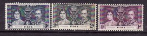 Fiji-Sc#114-16- id6-unused og NH KGVI Omnibus set-Coronation-1937-