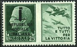 Itialian Socialist Rep. 8 MNH  - Overprint