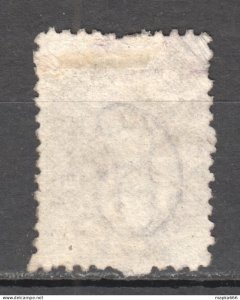 Tas087 1871 Australia Tasmania Six Pence Perf By The Post Office Fiscal Cance...