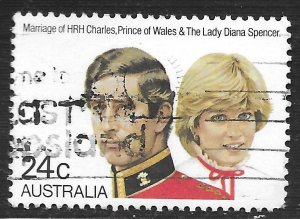 Australia #804 24c Prince Charles and Lady Diana