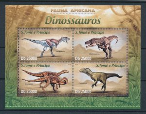 [106174] Sao Tomé & Principe 2013 Prehistoric animals dinosaurs Sheet MNH