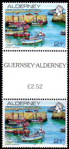 Great Britain Guernsey-Alderny  43 NH, gutter pr  cat.$2.50+