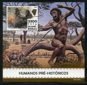 GUINEA BISSAU 2021 PRE-HISTORIC HUMANS SOUVENIR SHEET MINT NEVER HINGED