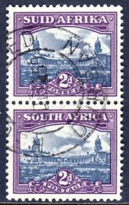 SOUTH AFRICA — SCOTT 56 — 2d SE-TENANT — USED — VF — SCV $11.00