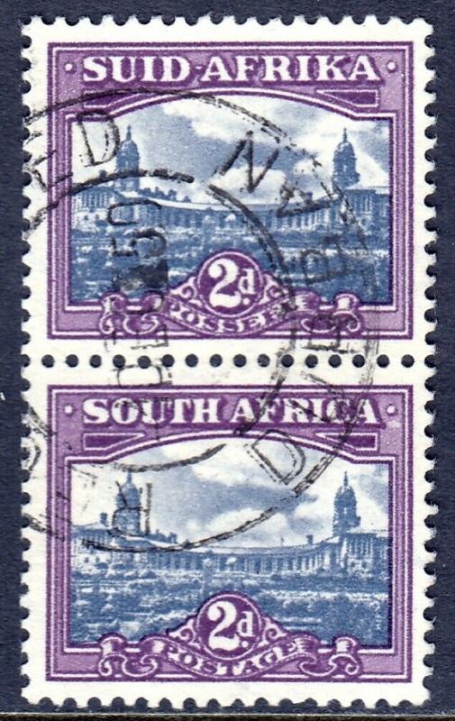 SOUTH AFRICA — SCOTT 56 — 2d SE-TENANT — USED — VF — SCV $11.00