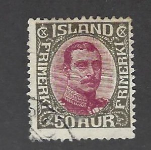 Iceland SC#125 Used Fine hr...Worth a Close Look!