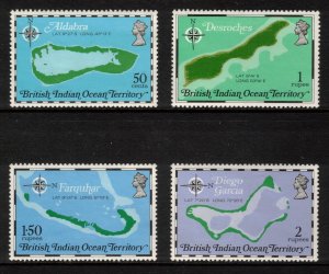 BIOT 1975 Maps; Scott 82-85, 85a, SG 81-85; MNH