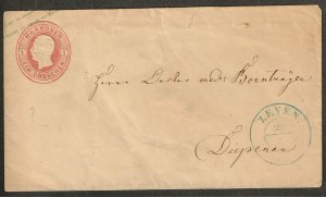 Hanover 1864,Sc.#n.l. used on cover, Mi.#U2A