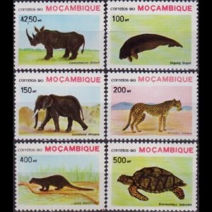 MOZAMBIQUE 1990 - Scott# 1126-31 Endang.Species Set of 6 NH