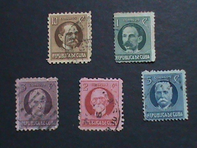 ​CUBA- VERY OLD CUBA STAMPS FAMOUS PEOPLE USED- VF  WE SHIP TO WORLD WIDE.