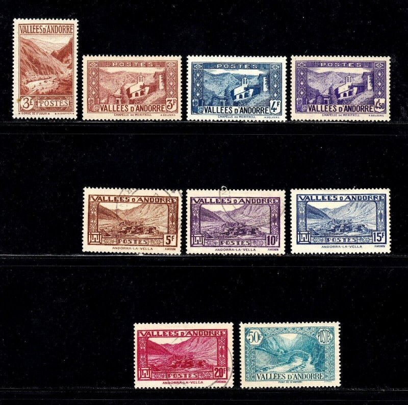 Andorra (Fr.) stamps #23 - 63a, no 54 or 52a, mint & used,   CV $505.00