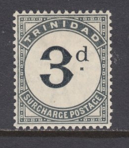 Trinidad Sc J12 MLH. 1906 3p black Postage Due, fresh, bright, LH, well centered