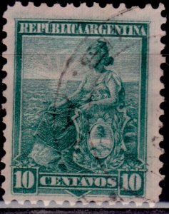 Argentina 1899-1903, Liberty Seated, 10c, SW#113, used