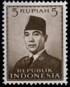 Republic of Indonesia Scott 393 MH*  President Sukarno stamp