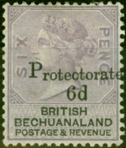 Bechuanaland 1888 6d on 6d Lilac & Black SG45 Fine Mounted Mint
