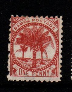 Samoa Sc 12 1886 1d red brown Palm Tree stamp mint