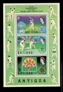 Antigua 1972 - Cricket Sports Club - Souvenir Stamp Sheet - Scott #299A - MNH