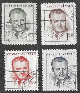 Czech SC 564,363-365 - Klement Gottwald - 4 Stamps - Used - 1948