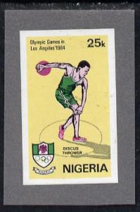 Nigeria 1984 Los Angeles Olympic Games 25k (Discus) imper...