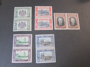 Southern Rhodesia 1940 Sc 56-60 pair MNH