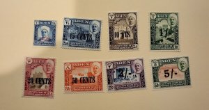 Stamps Aden Mukalla Scott #29-40 h