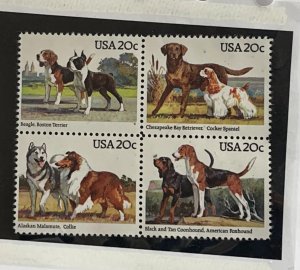 US 1984  Dogs #2008-11 setenat of 4 mint