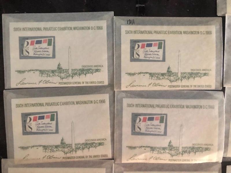 18 USA 6th INTER PHILATELIC EXHIBITION Souvenir Sheets SS 1966 5 CENT MINT MXE 