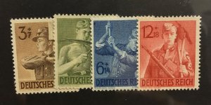 Germany 1943. Semi postal Scott B237-240 MH