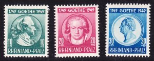 Germany, 6NB7-9 (Rhine Palatinate), VF Unused OG NH, Portraits