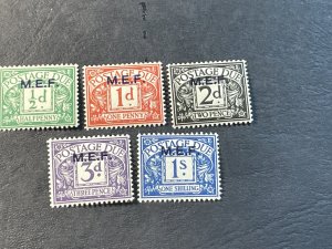 GREAT BRITAIN/BOA/M.E.F. # J1-J5-MINT NEVER/HINGED-COMPLETE SET-POSTAGE DUE-1942