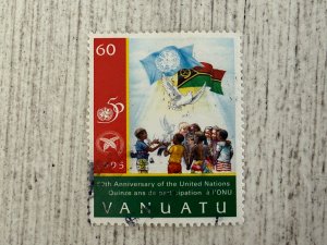Vanuatu #660 Used, 60v, Anniversaries, 2024 SCV $0.85