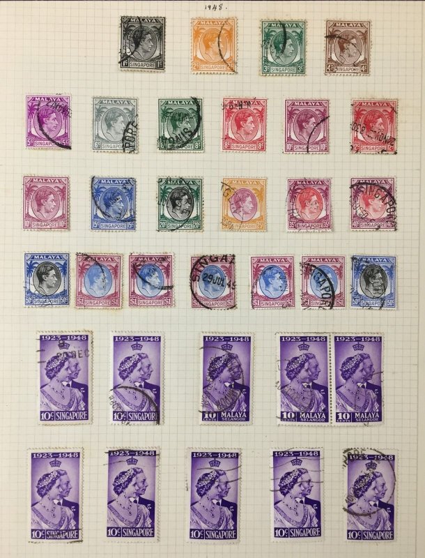 Singapore Malaya GVI/QE Used Collection To $10 (Aprx 300 Items) MK5056