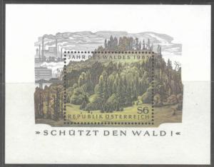 Austria Osterreich Scott 1319  MNH**  1985  Forest mini sheet