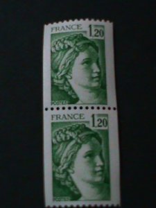 ​FRANCE-1978 SC#1579b SABINE-COIL PAIR RARE-MNH VF WE SHIP TO WORLD WIDE