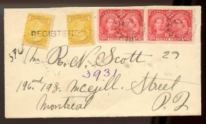 ?Small Queen & Jubilee combo Registered 1897 Montreal Type III, cover Canada