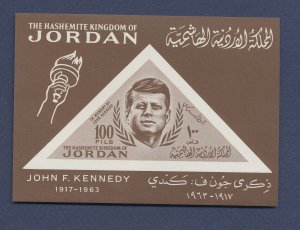 JORDAN - Scott 462a - MNH S/S - John F Kennedy - 1964